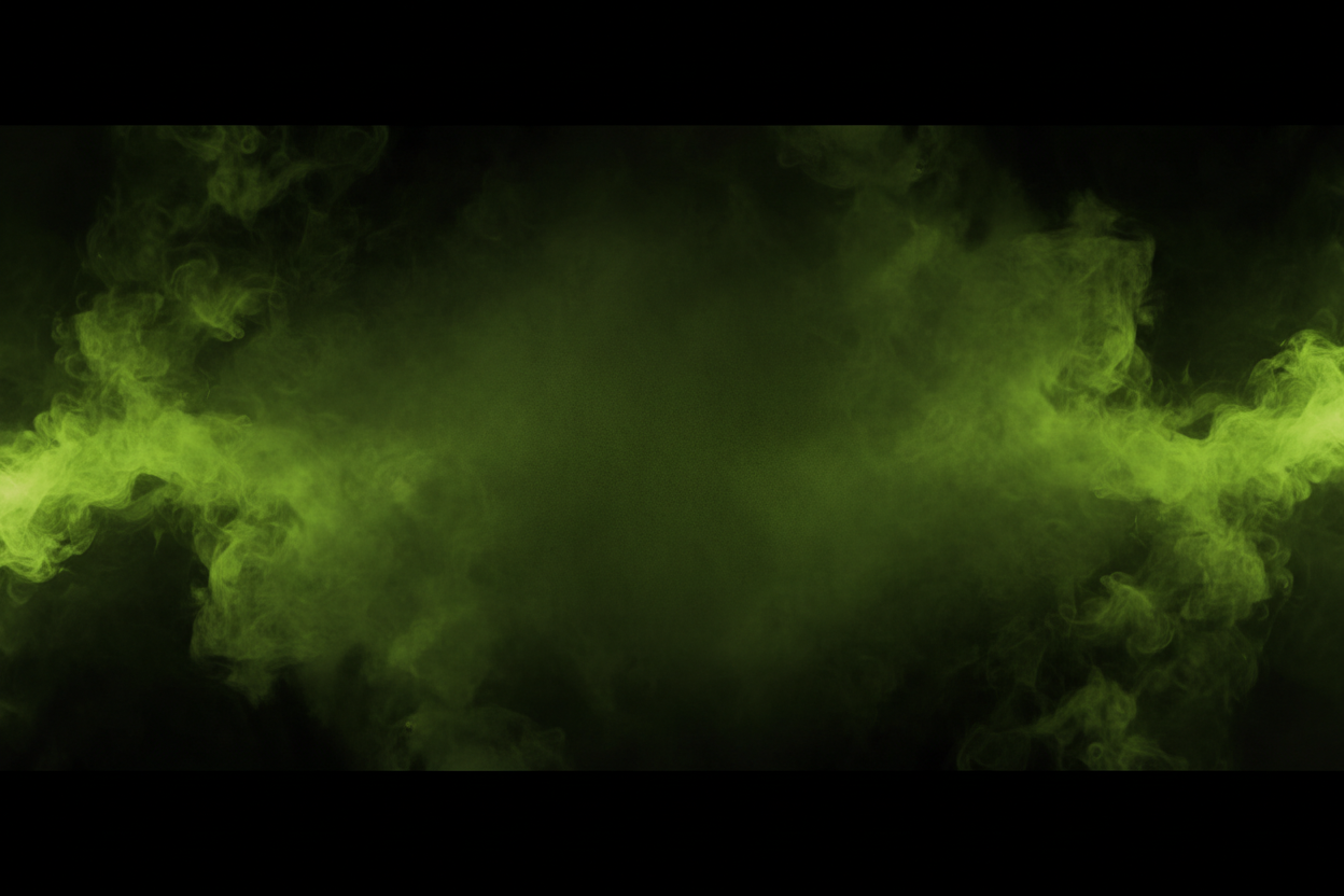 design an banner image for my clothes selling stoe but in themeof black green smoky weed type